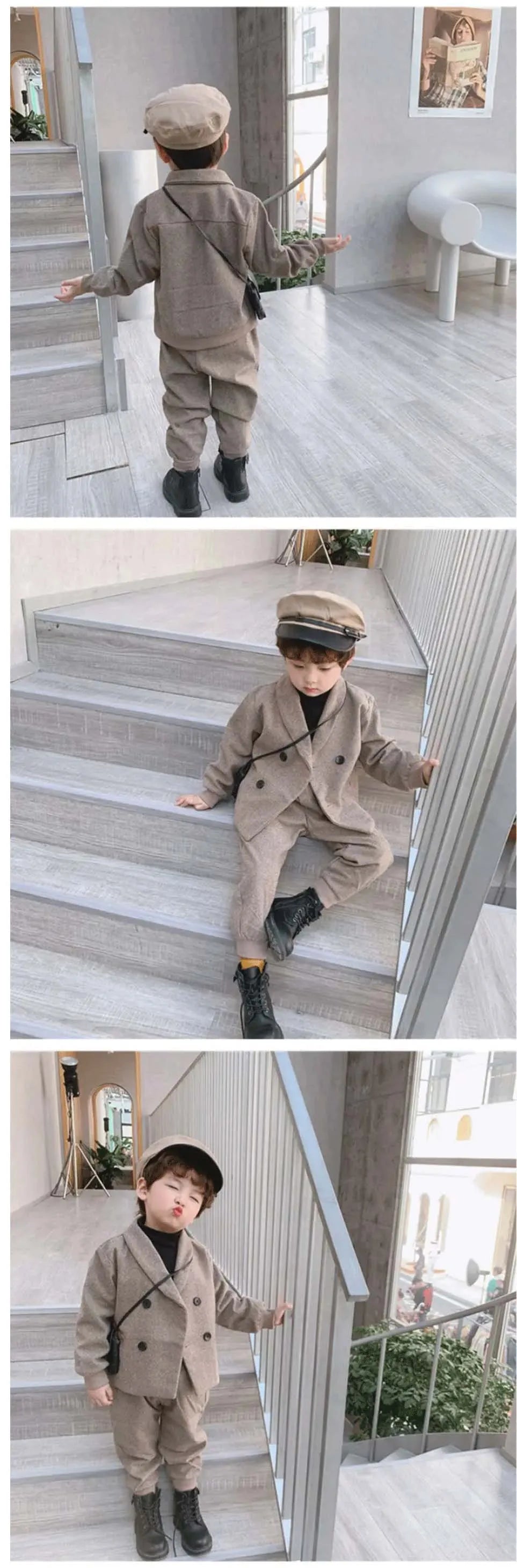 Kid Boys Spring and Fall Suit Boys Baby Clothes Set 2024 New Children's Clothing Casual Tops + pants 2 Piece Set Formal wear