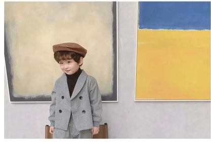 Kid Boys Spring and Fall Suit Boys Baby Clothes Set 2024 New Children's Clothing Casual Tops + pants 2 Piece Set Formal wear