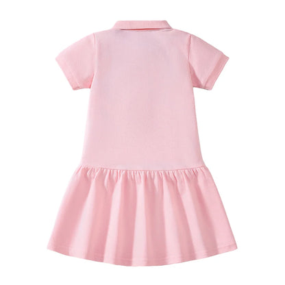 Kids Clothes Children's Clothing Baby Girls 2025 New Summer Cotton Embroidered Cartoon Unicron Dresses