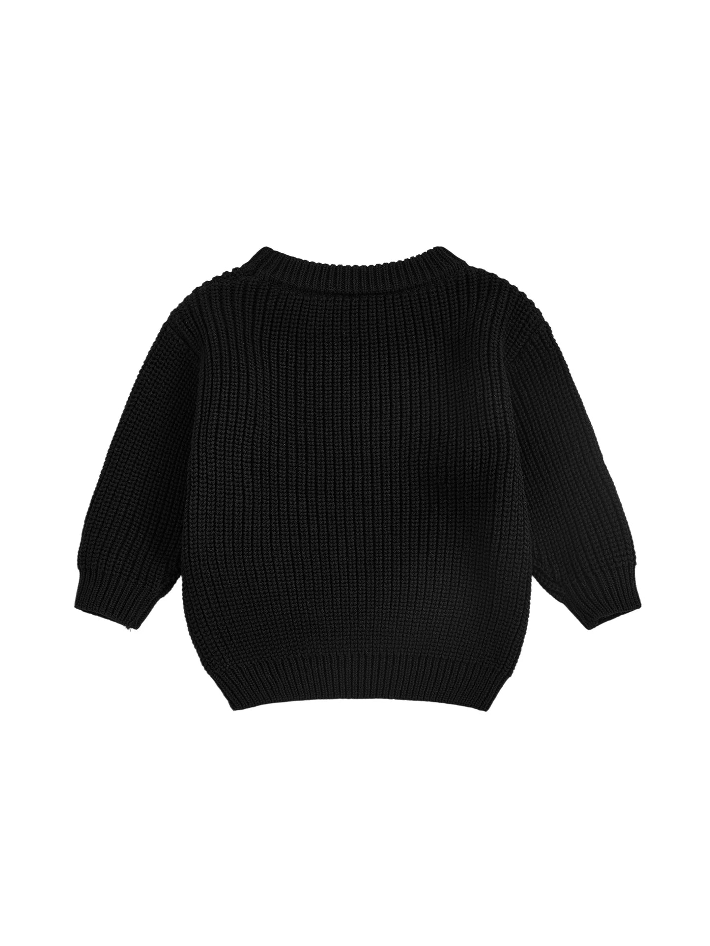 Kid Clothes Girls Autumn Knit Xmas Sweaters Long Sleeve Round Neck Bulldog/Elephant Embroidery Pullover Knitwear